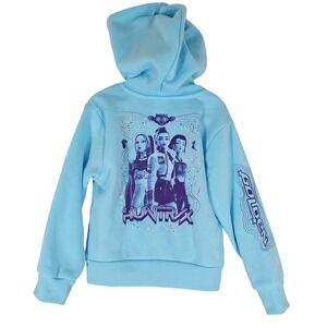 Netflix K-Pop Demon Hunters Hoodie Kids XS 4/5 Blue HUNTRX Golden Graphic NEW